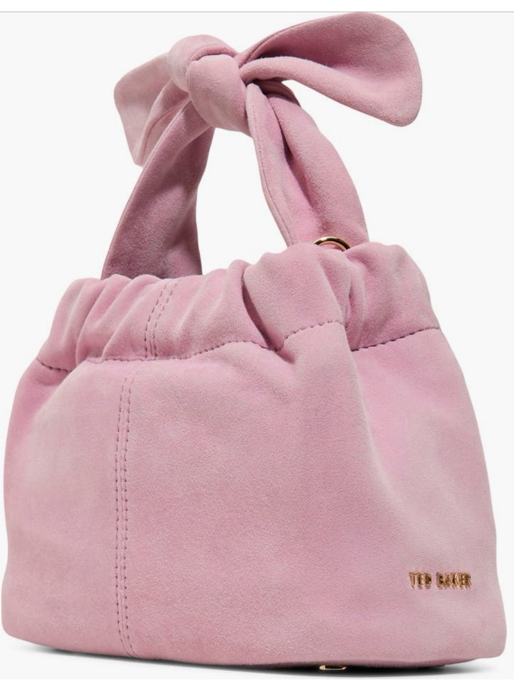 NEW Ted Baker Lilac Suede Knot-Handle Crossbody Bag
